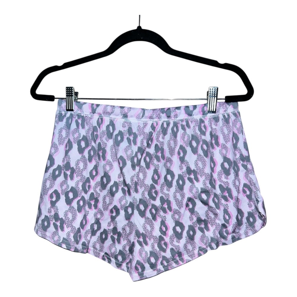 Thalia Sodi Women L/G Cheetah Shadow Lounge Pajama Shorts Pink‎ Gray Drawstring - Picture 5 of 7